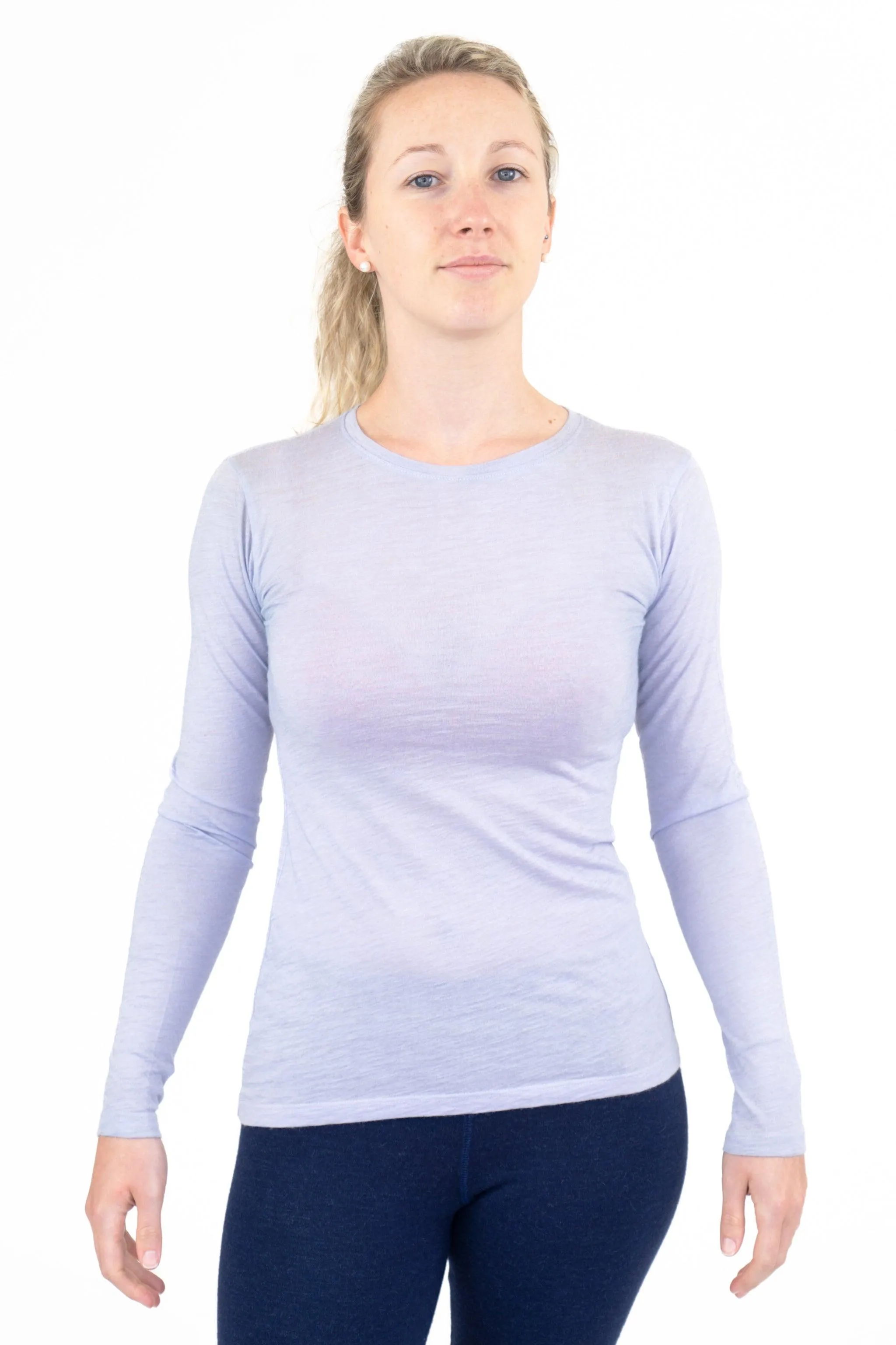 5 Pack - Women's Alpaca Wool Long Sleeve Shirts: 160 Ultralight