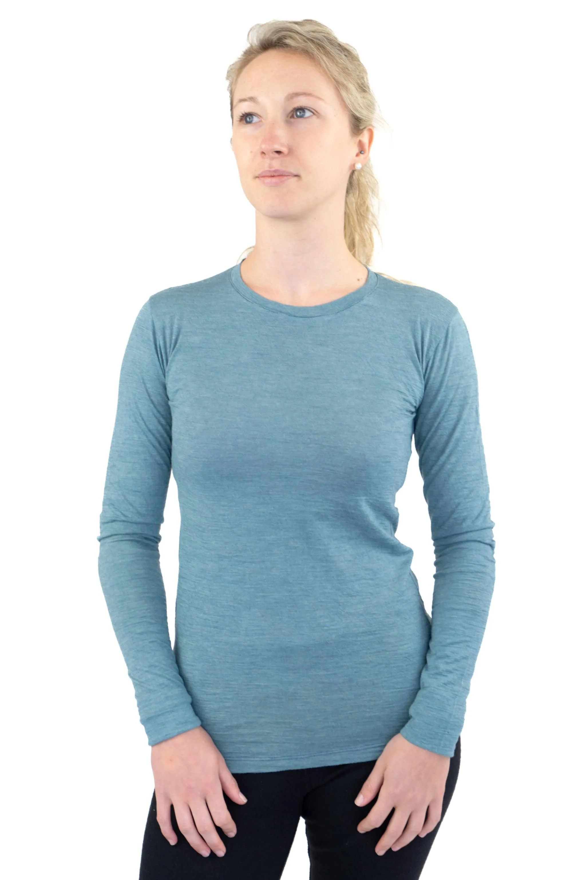 5 Pack - Women's Alpaca Wool Long Sleeve Shirts: 160 Ultralight