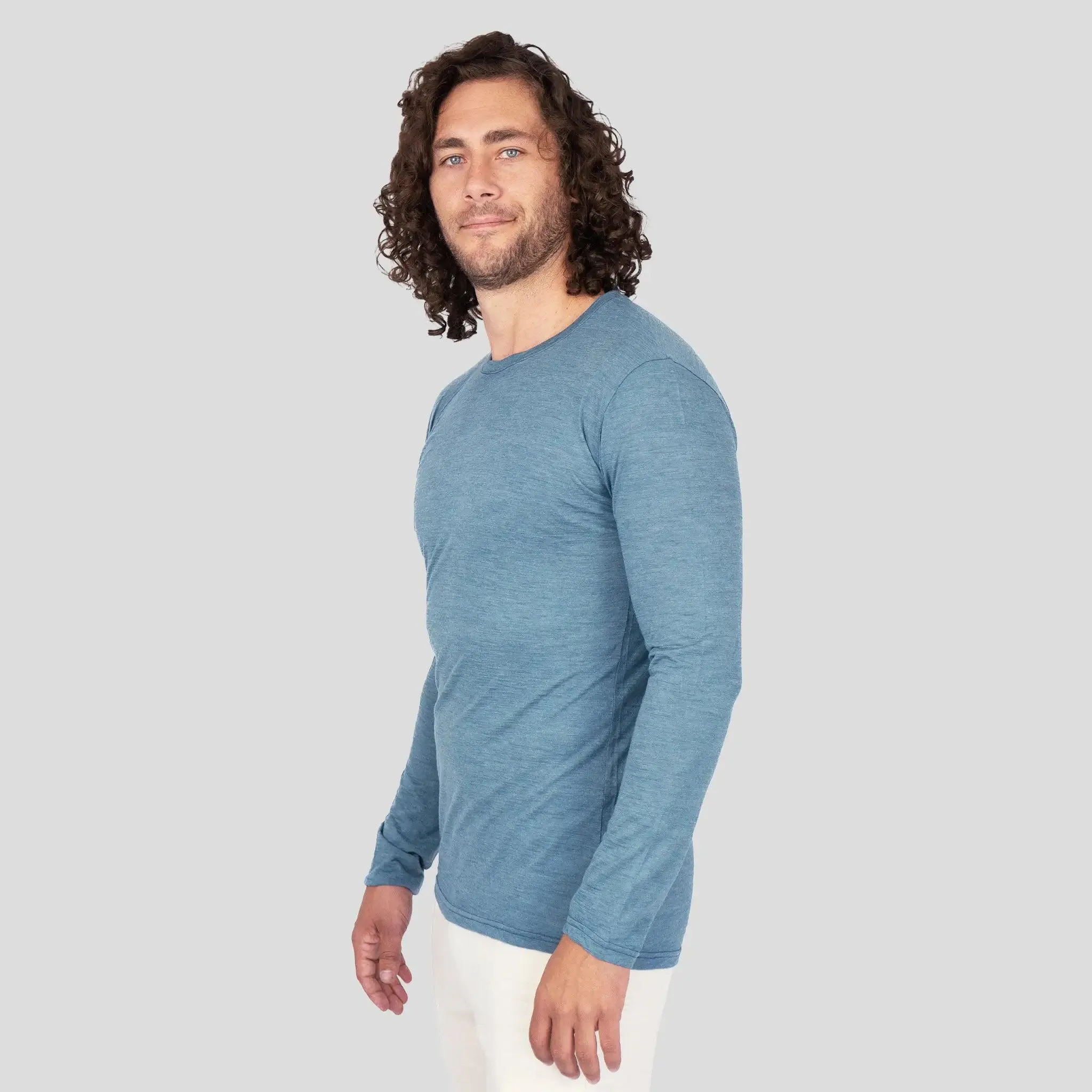 7 Pack - Men's Alpaca Wool Long Sleeve Shirts: 160 Ultralight