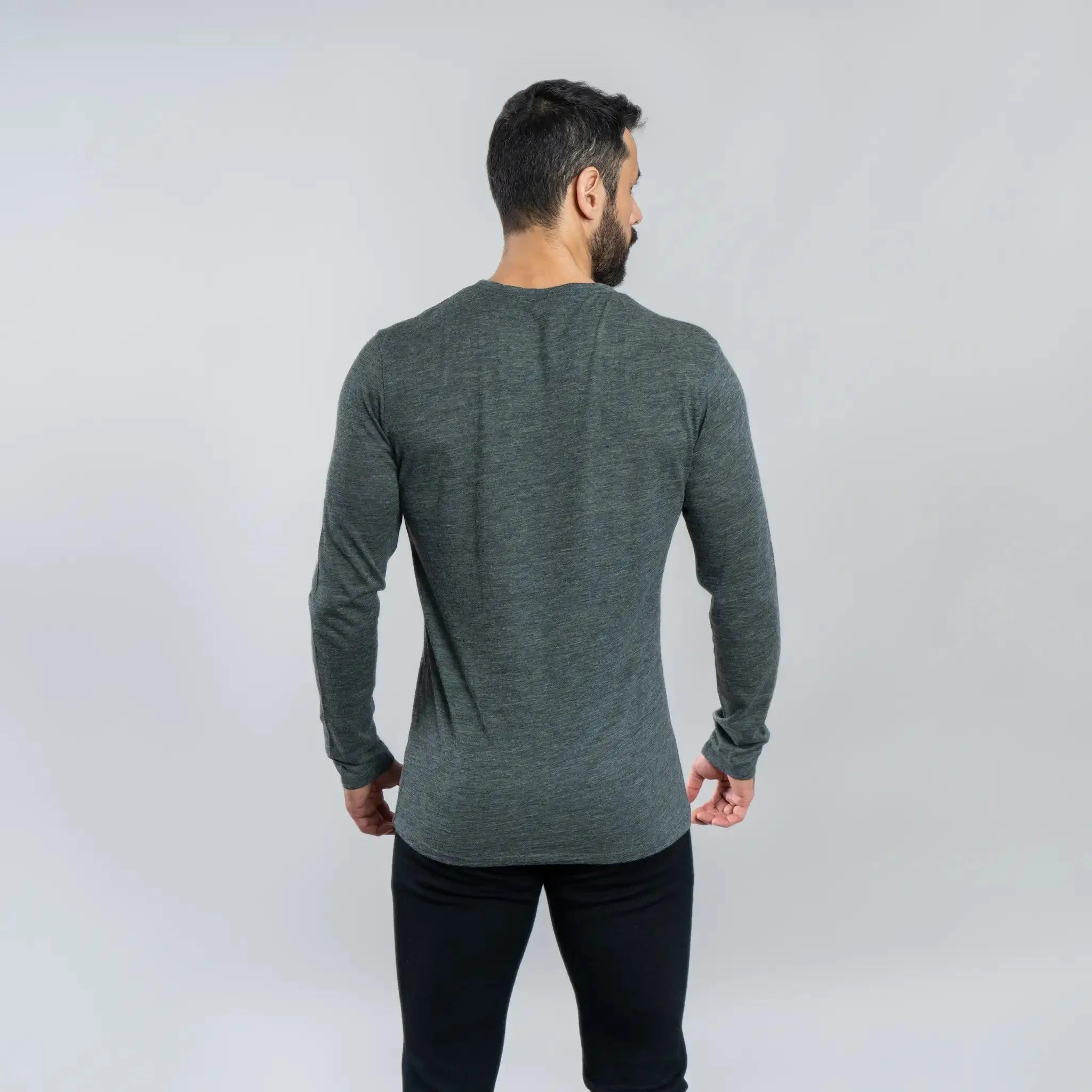 7 Pack - Men's Alpaca Wool Long Sleeve Shirts: 160 Ultralight