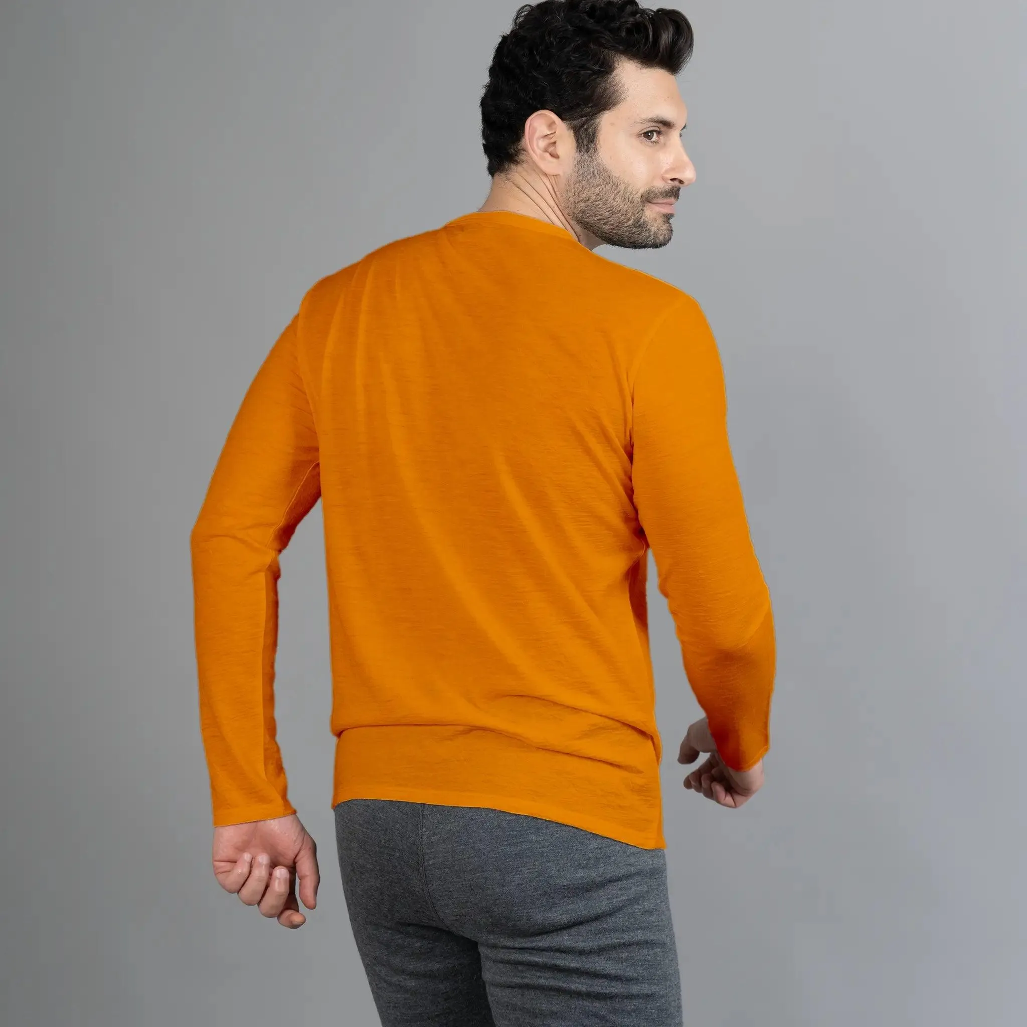 7 Pack - Men's Alpaca Wool Long Sleeve Shirts: 160 Ultralight