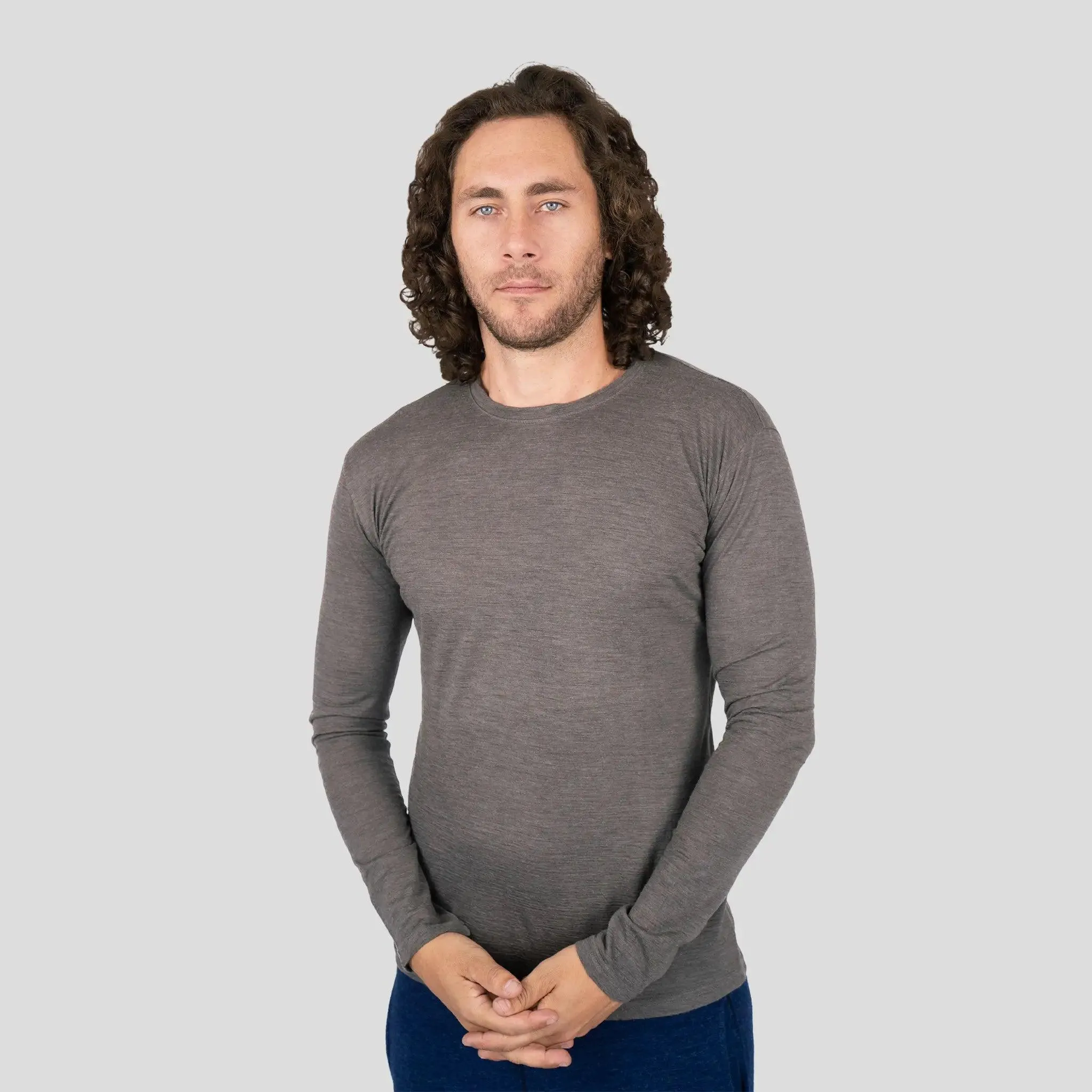 7 Pack - Men's Alpaca Wool Long Sleeve Shirts: 160 Ultralight