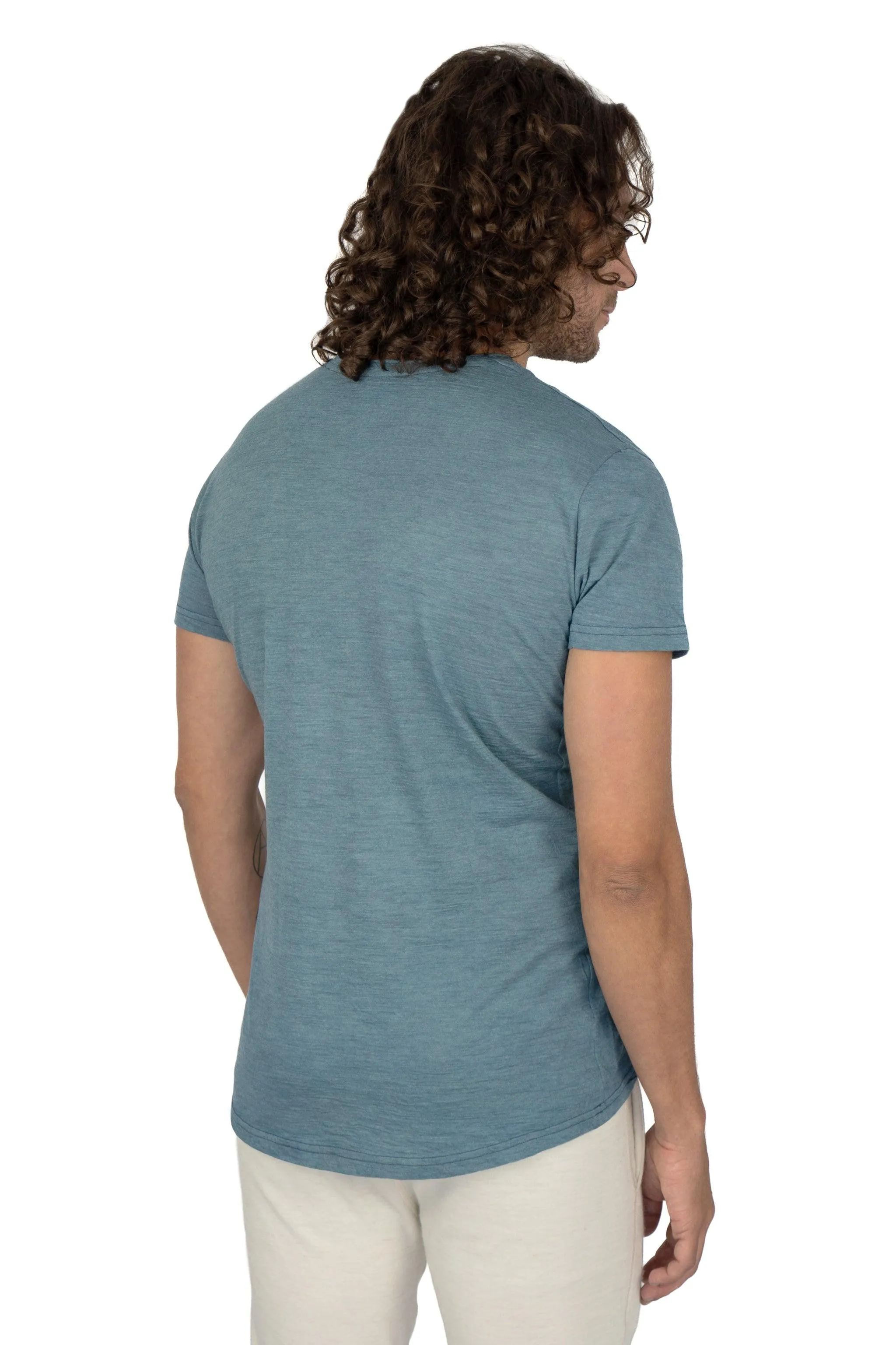 9 Pack - Men's Alpaca Wool V-Neck T-Shirts: 160 Ultralight