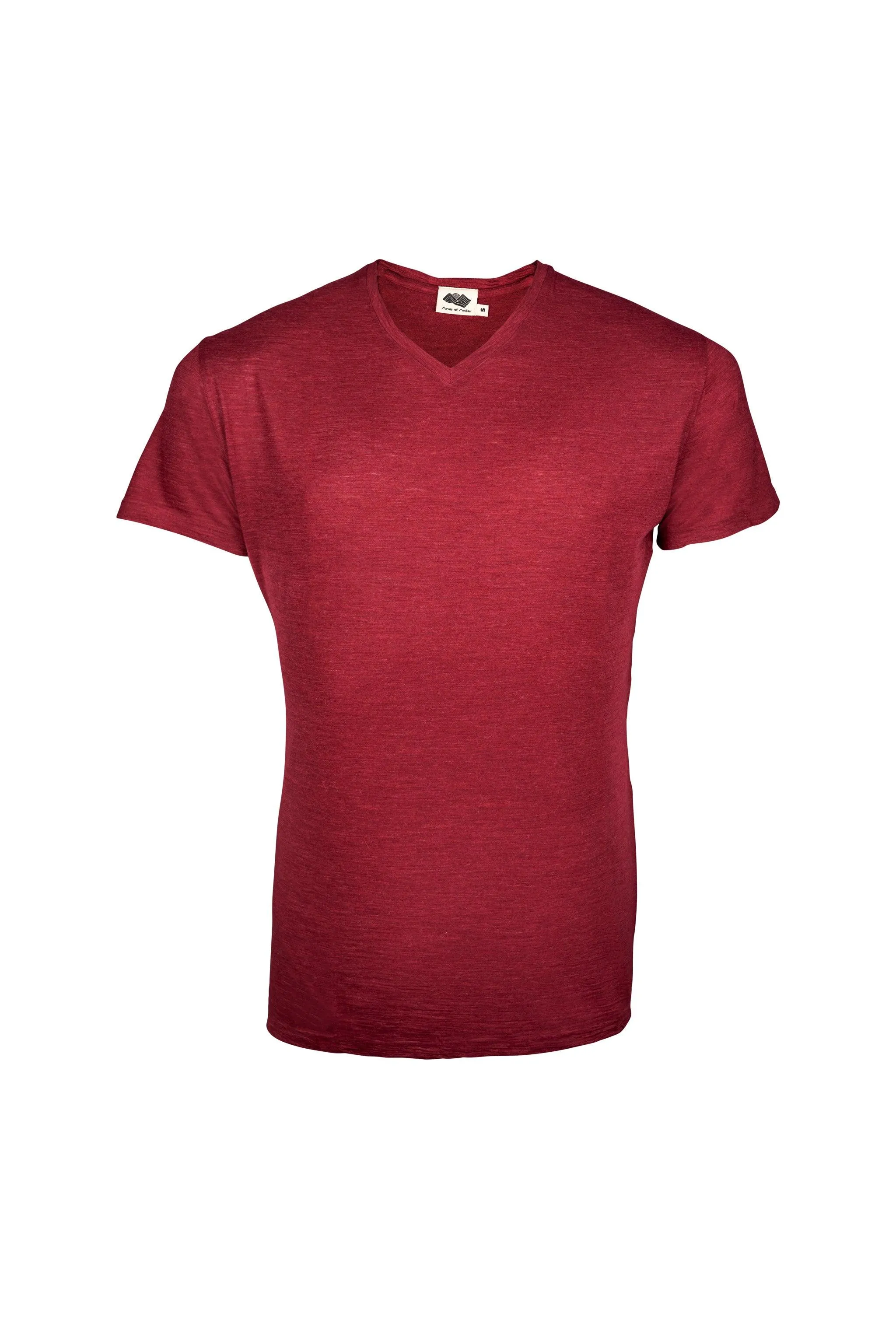 9 Pack - Men's Alpaca Wool V-Neck T-Shirts: 160 Ultralight