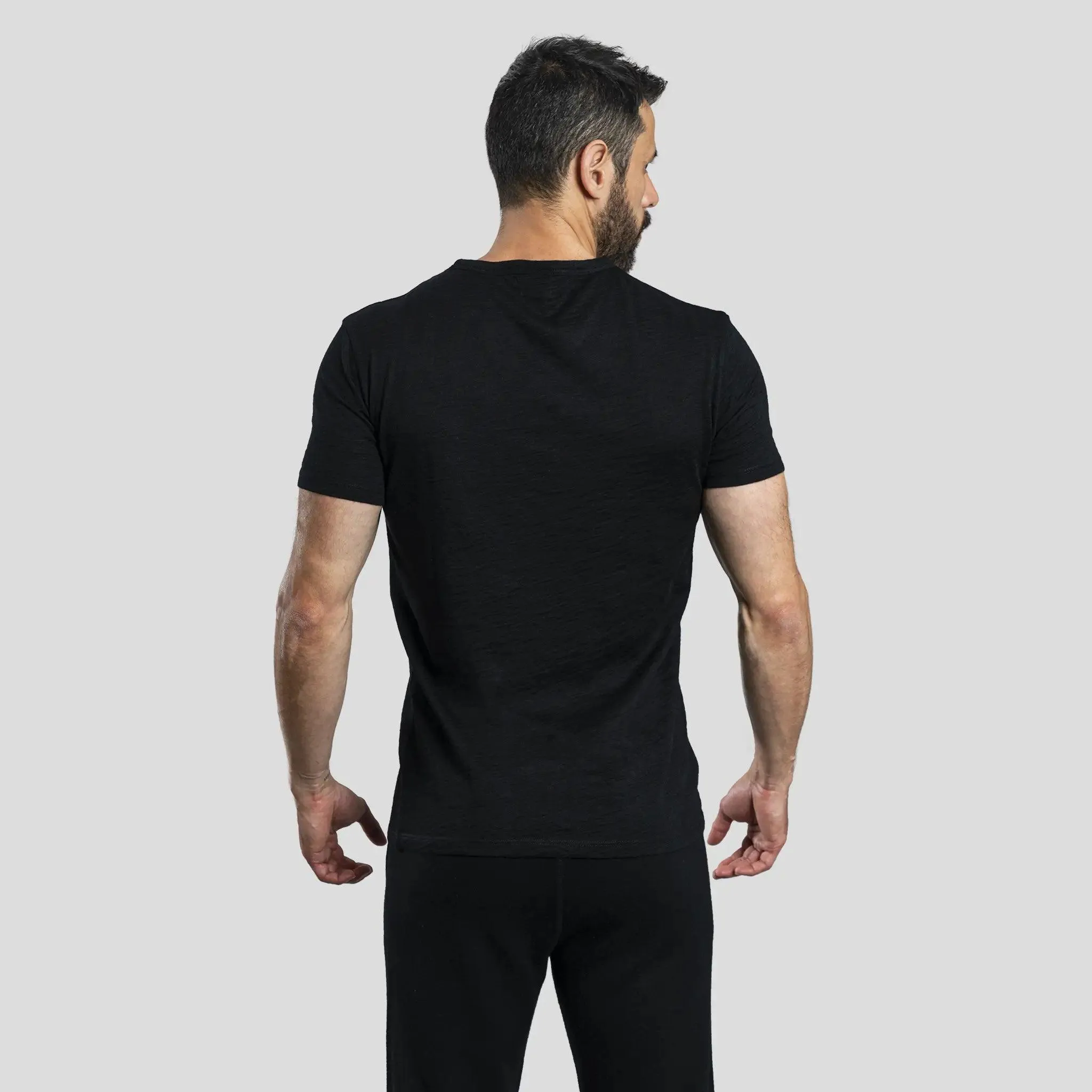 9 Pack - Men's Alpaca Wool V-Neck T-Shirts: 160 Ultralight