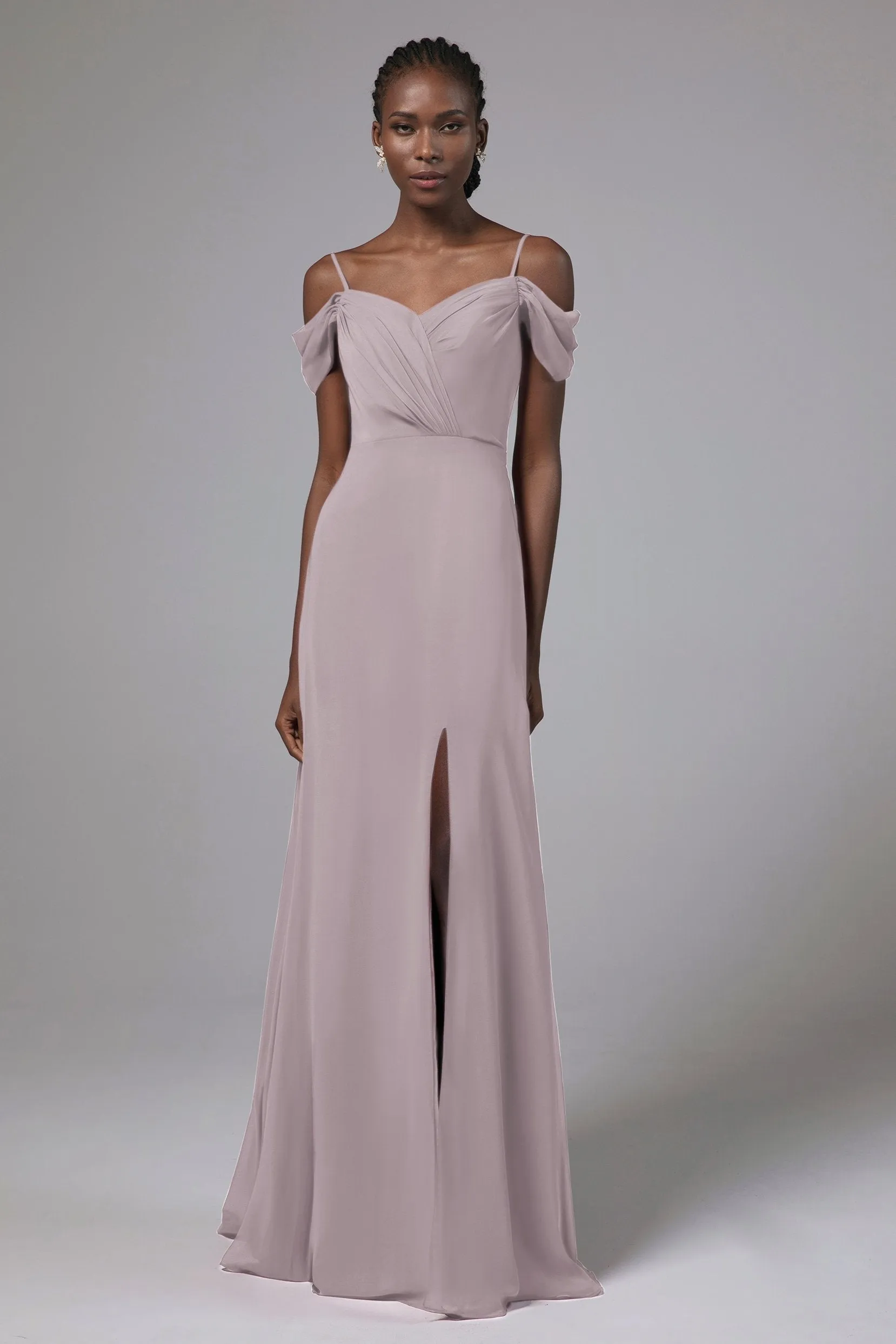 A-Line Floor Length Chiffon Bridesmaid Dress Formal Dresses CB0412