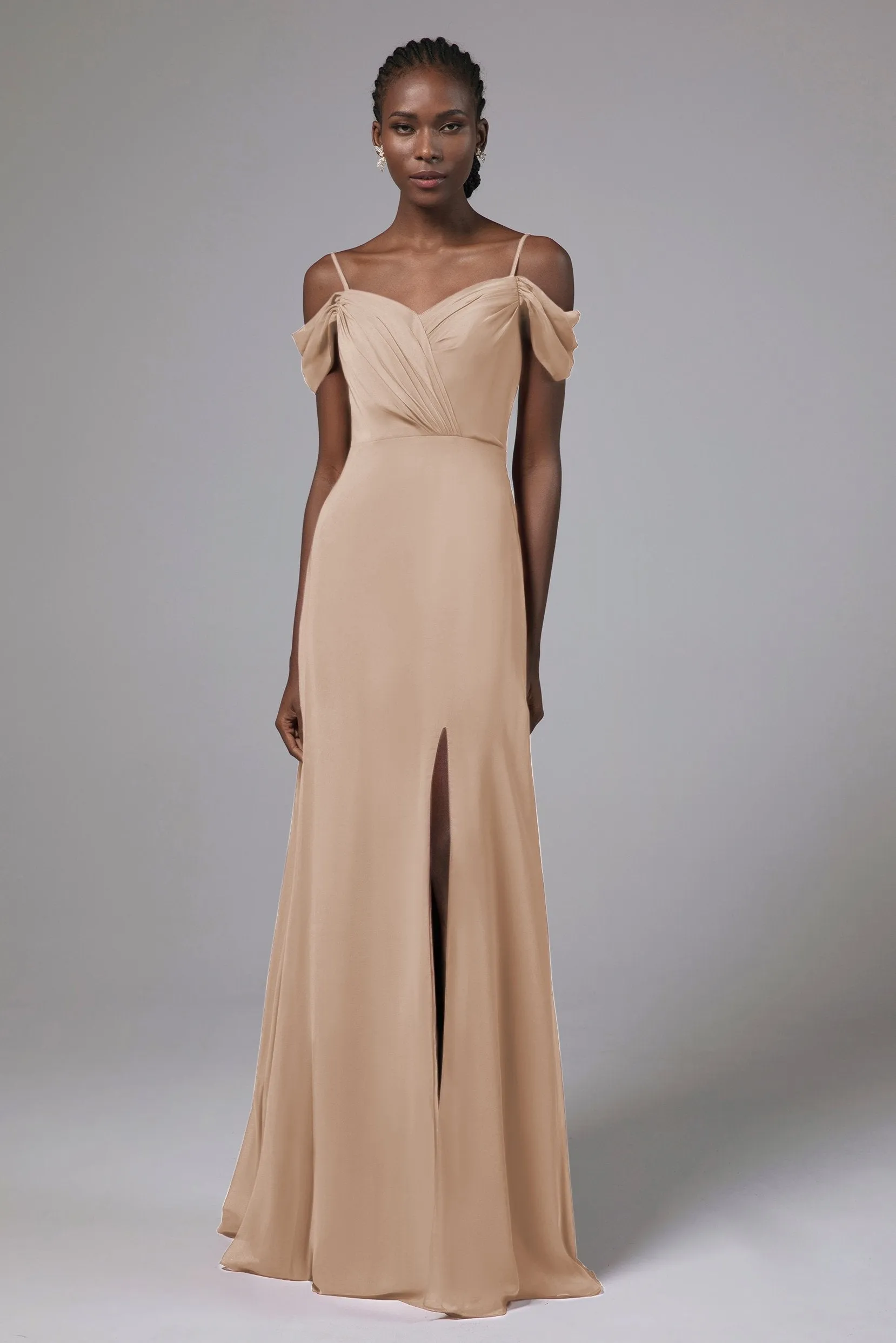 A-Line Floor Length Chiffon Bridesmaid Dress Formal Dresses CB0412