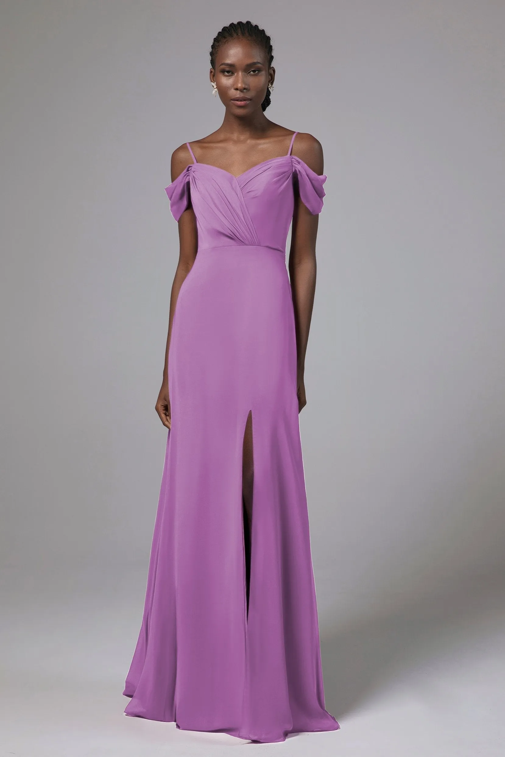 A-Line Floor Length Chiffon Bridesmaid Dress Formal Dresses CB0412