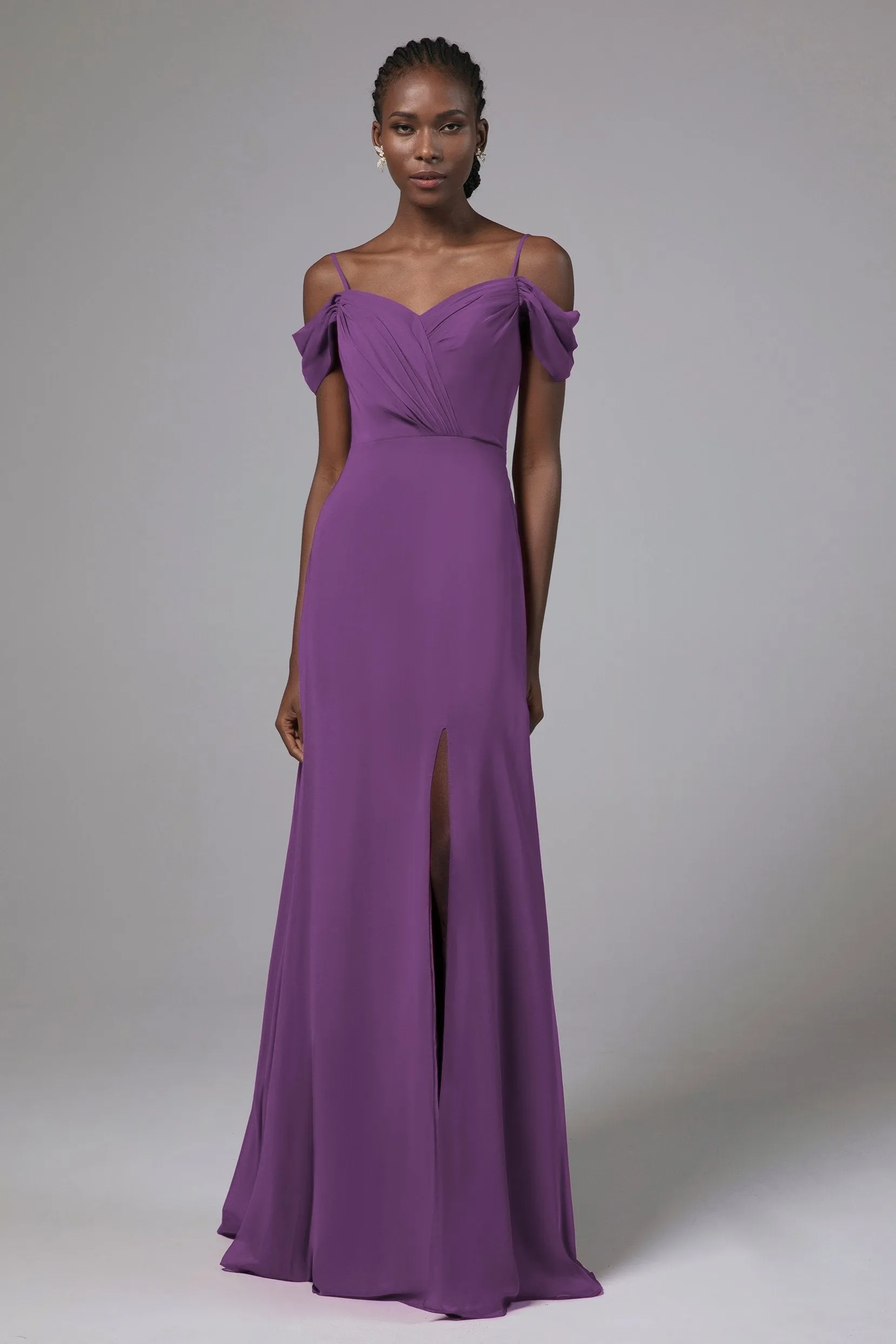 A-Line Floor Length Chiffon Bridesmaid Dress Formal Dresses CB0412