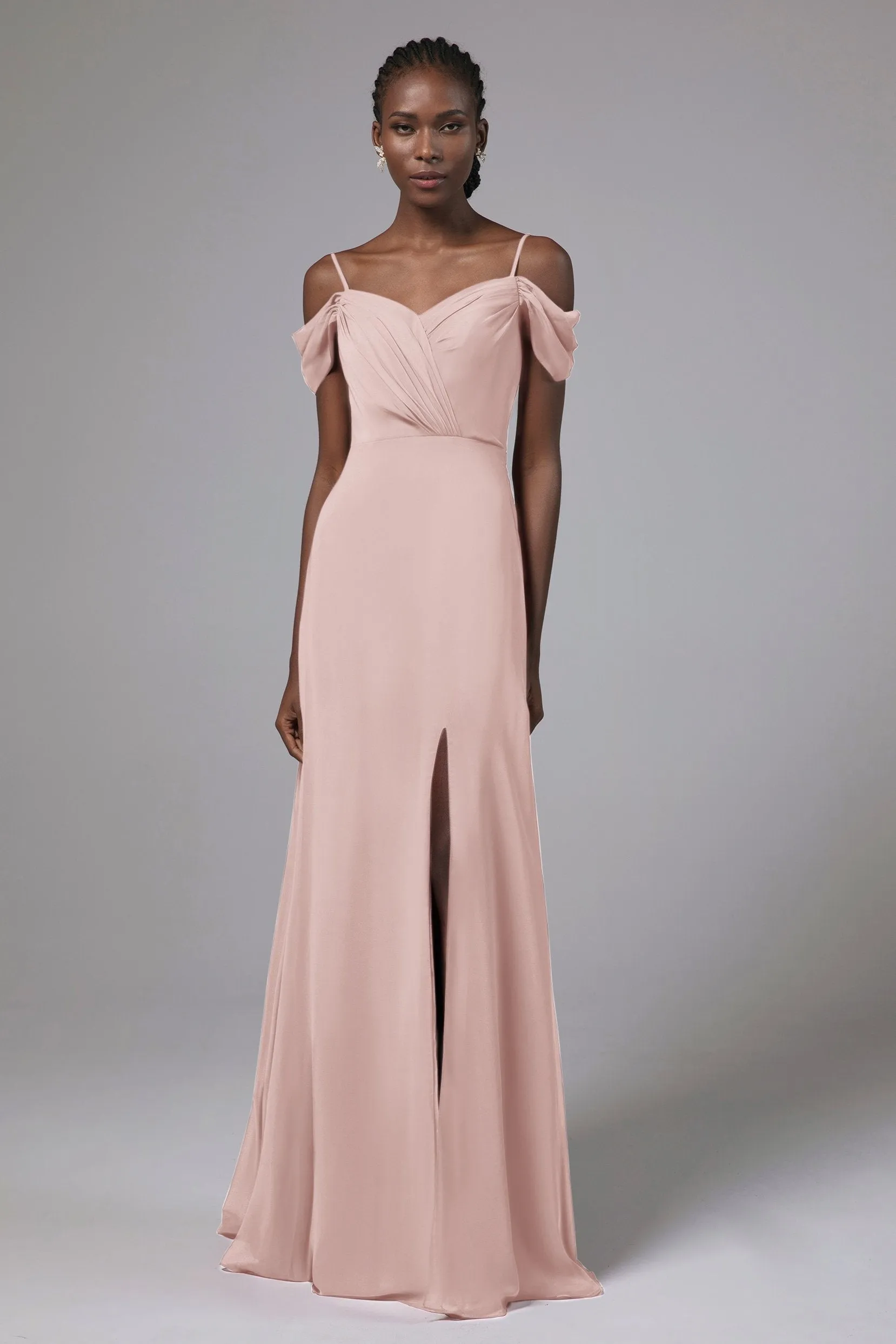 A-Line Floor Length Chiffon Bridesmaid Dress Formal Dresses CB0412