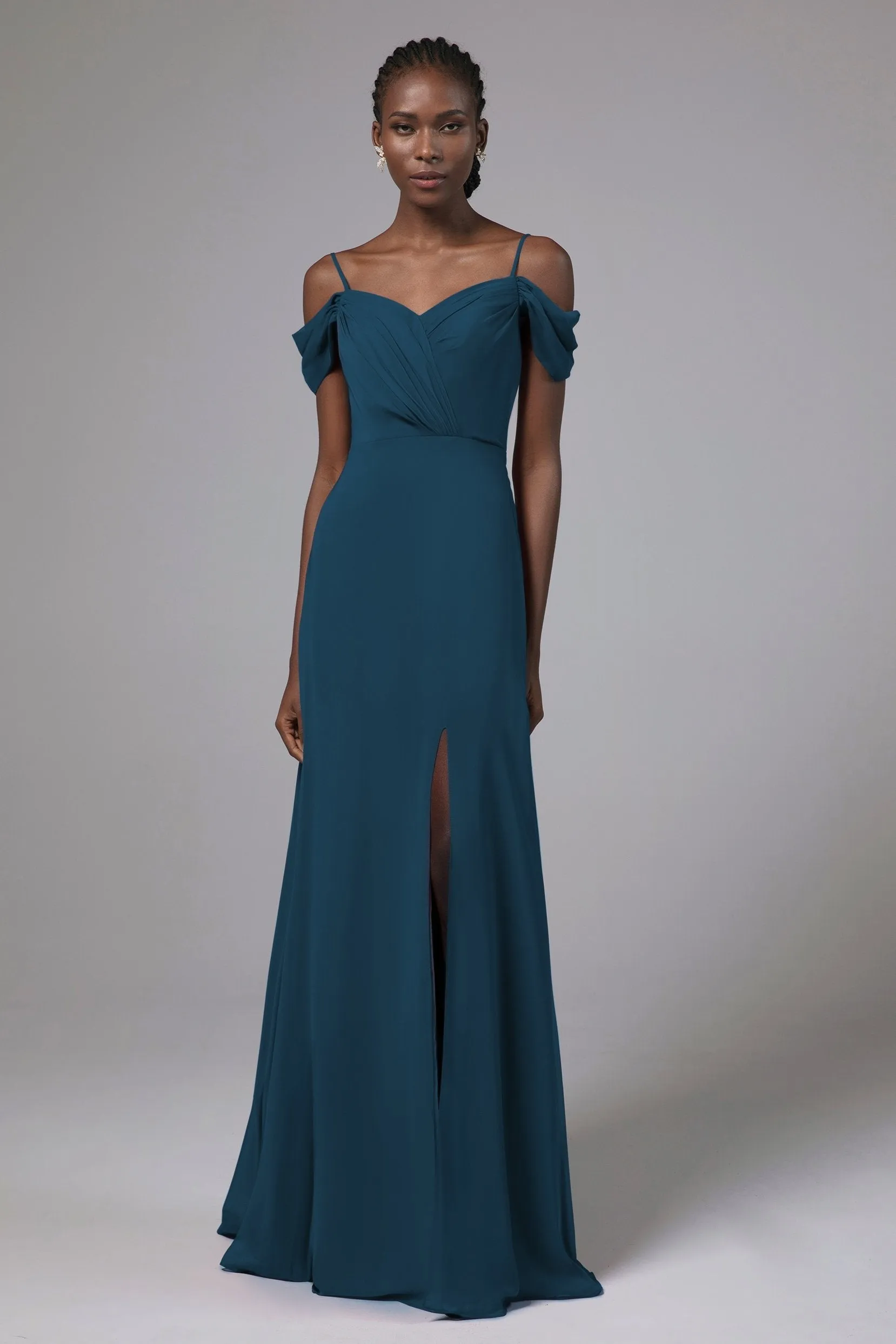 A-Line Floor Length Chiffon Bridesmaid Dress Formal Dresses CB0412