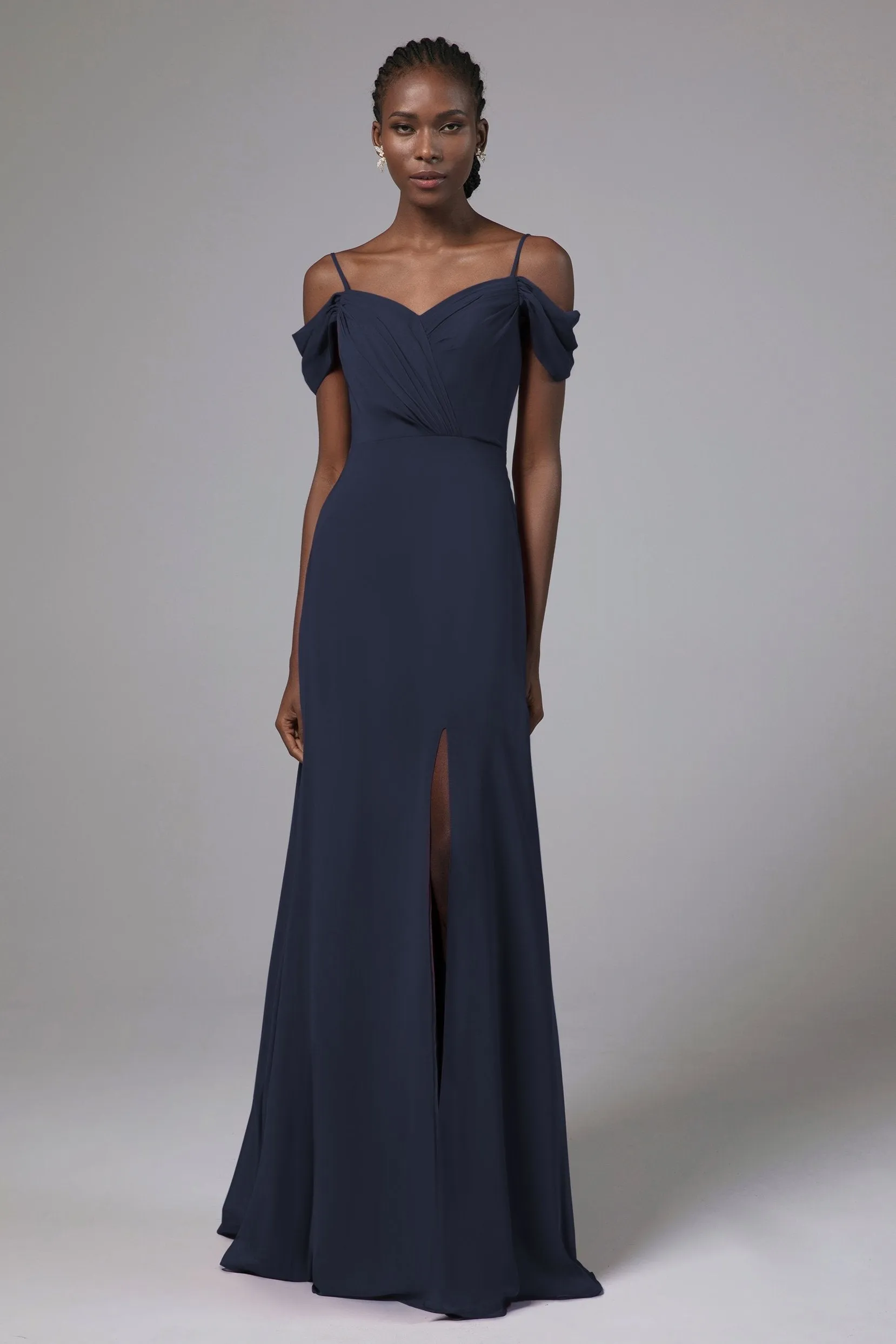 A-Line Floor Length Chiffon Bridesmaid Dress Formal Dresses CB0412