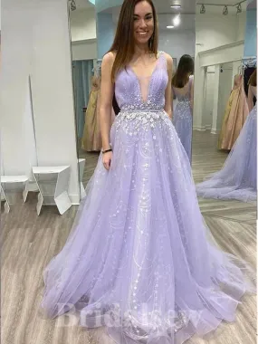 A-line Spaghetti Straps Lilac Unique Modest Custom Elegant Party Long Women Evening Prom Dresses PD808