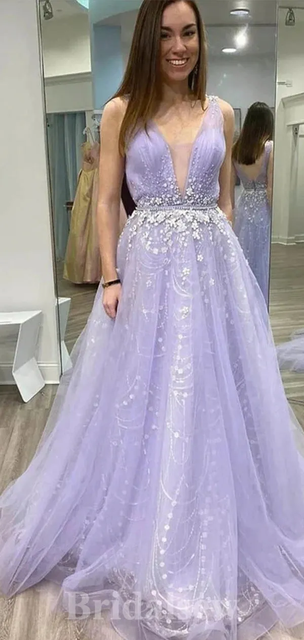 A-line Spaghetti Straps Lilac Unique Modest Custom Elegant Party Long Women Evening Prom Dresses PD808