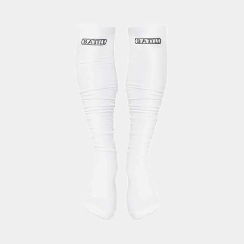 Adult White Long Football Socks