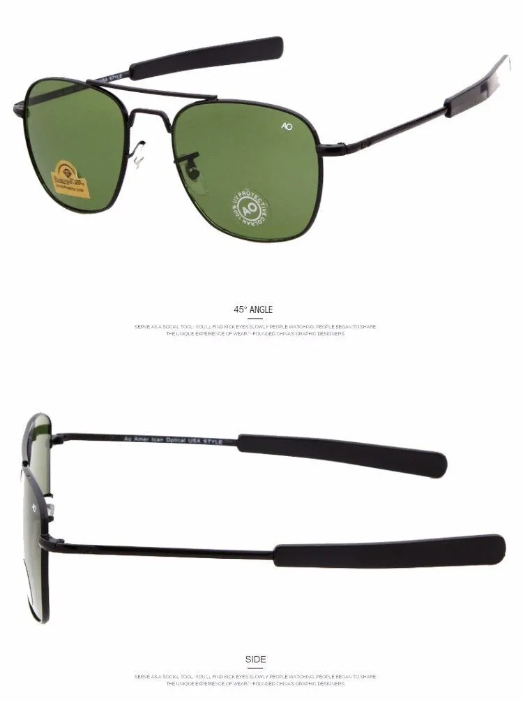 American Army Military Style Optical Men's Fashion AO Sunglasses