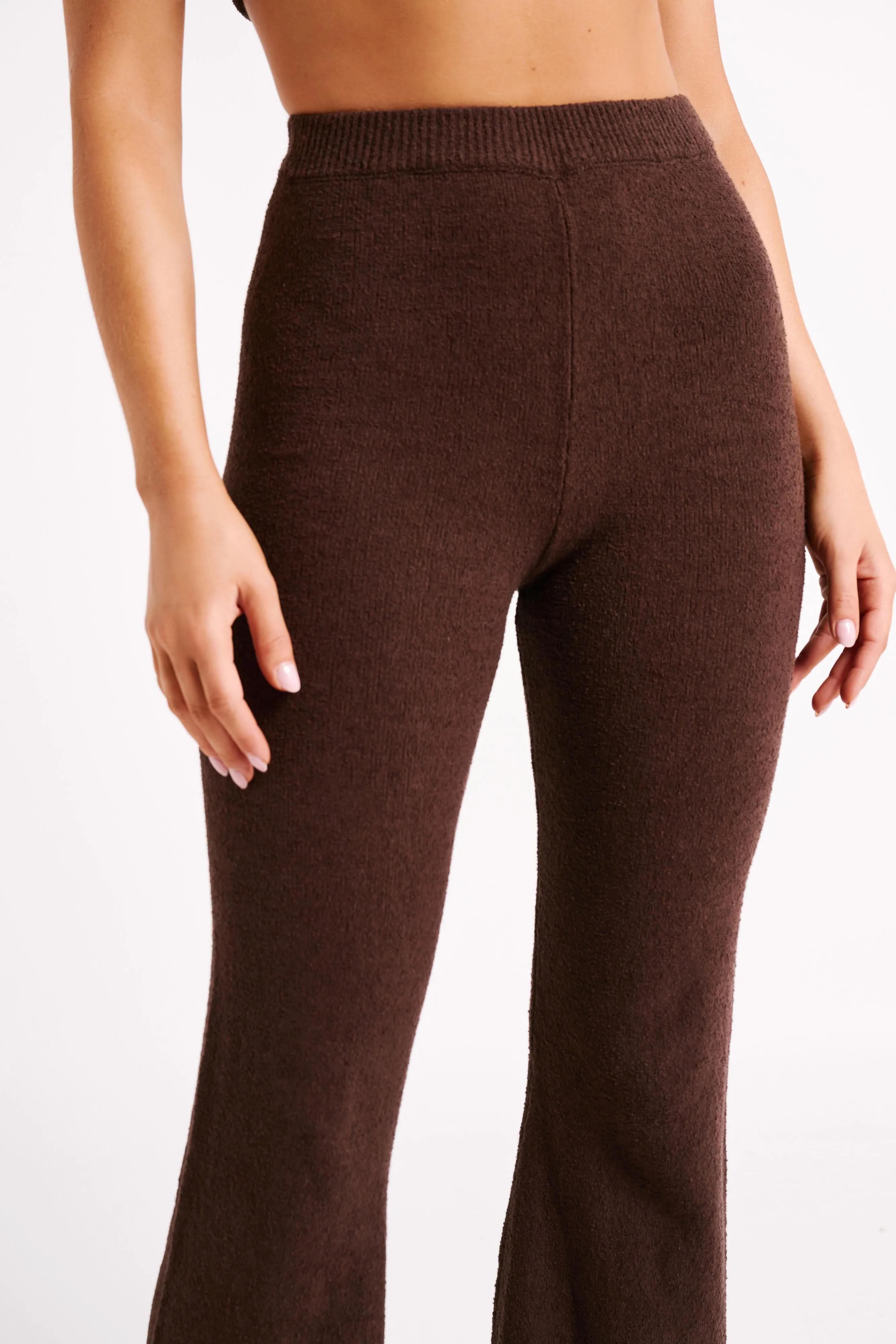 Angelina Knit Pants - Chocolate