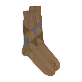 Argyle Socks - Taupe