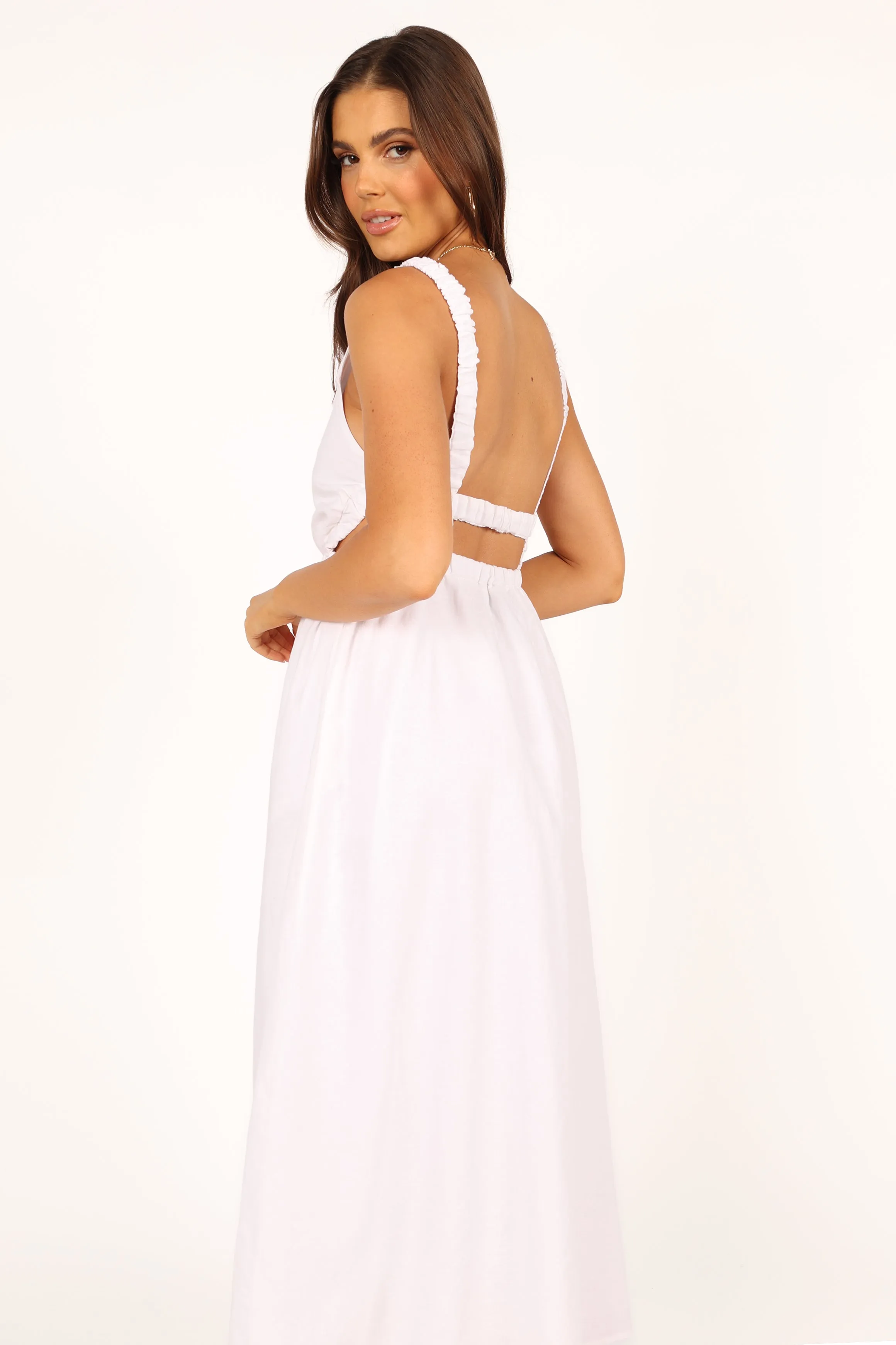 Aubrey Cutout Midi Dress - White