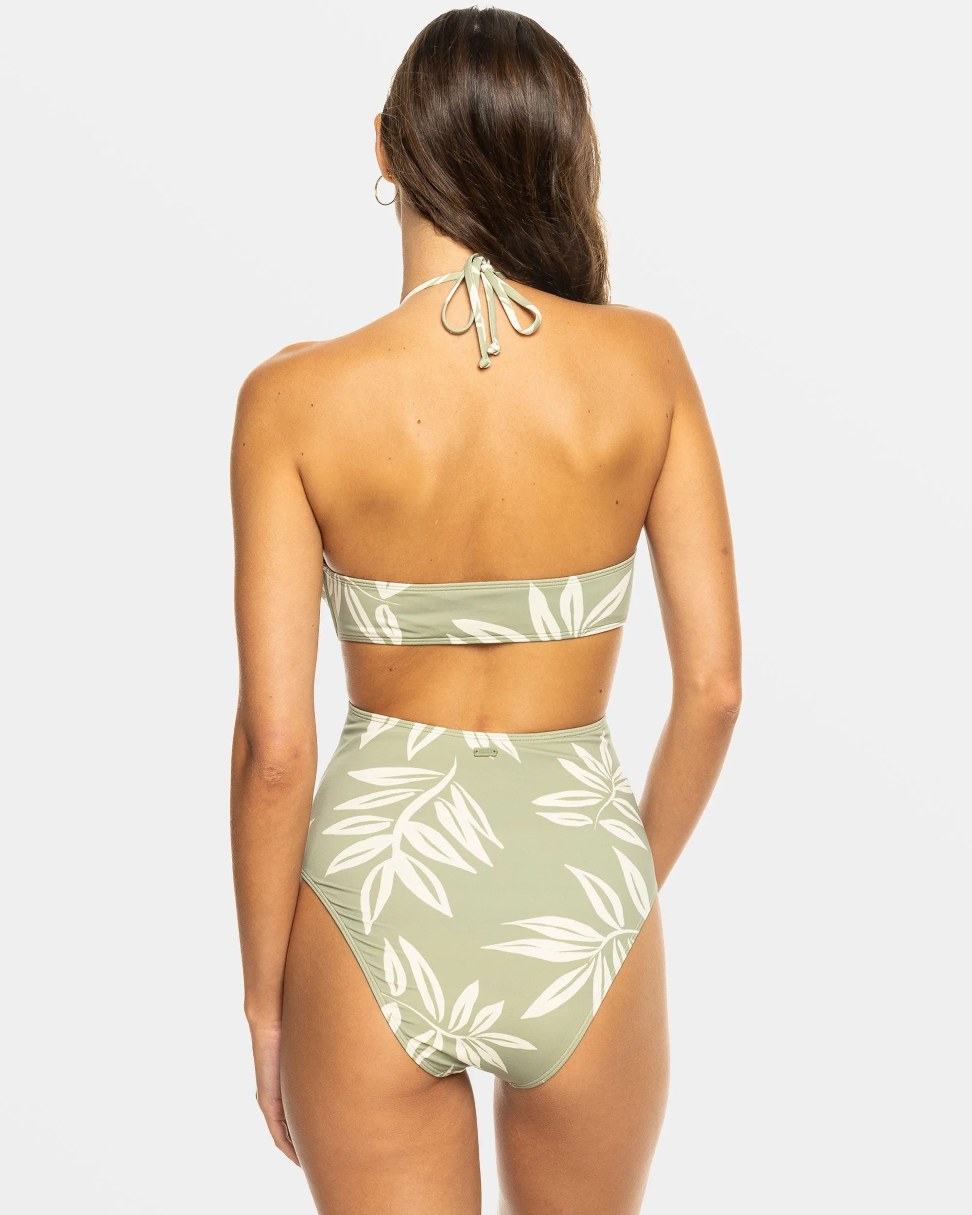 Beach Classics Fashion One Piece Swimsuit - Oil Green Leavin