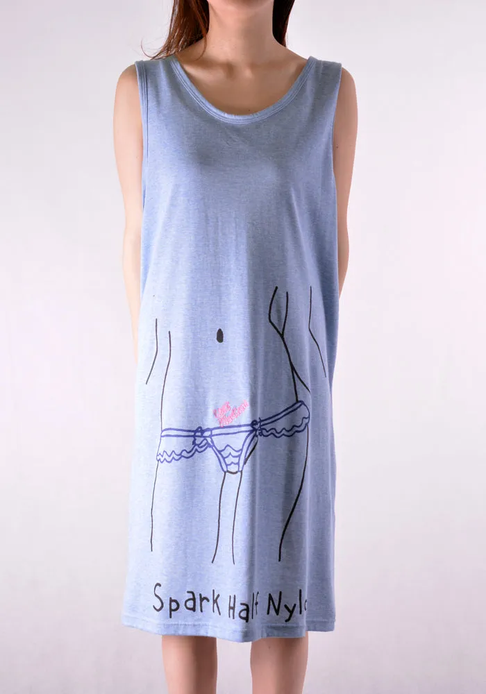 BERNHARD WILLHELM S20//30_SH LONG TANKTOP LIGHT BLUE