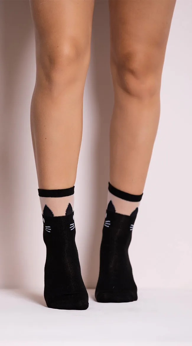 Black Cat Ankle Socks