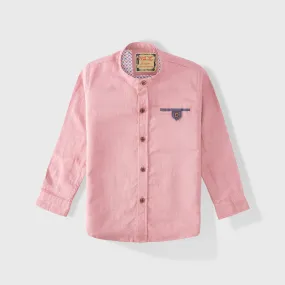 C1284 RC Cool Cotton T-Pink Ban Collar Casual Shirt