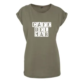 Café del Mar White Tile Logo Women's Casual T-Shirt