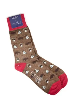 Corgi Women's Socks Bison, Merino & Silk