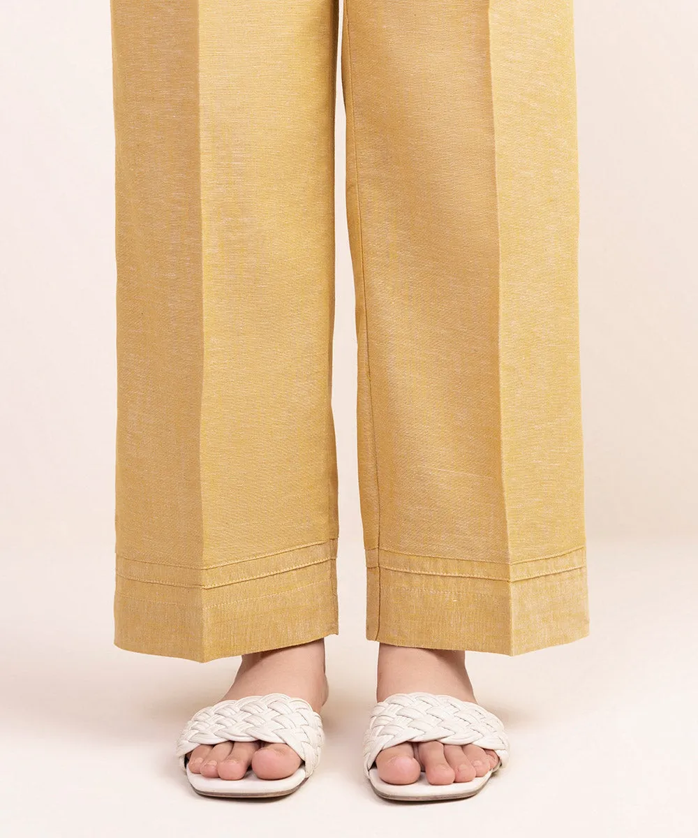 Cotton Linen Straight Pants