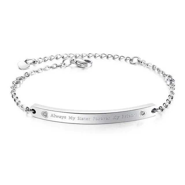 Custom Engrave Link Chain Stainless Steel Fashion Bracelet