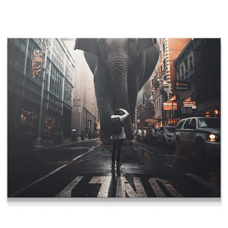 Elephant In Street