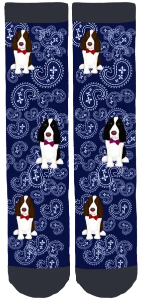 English Springer Rescue America Crew Socks