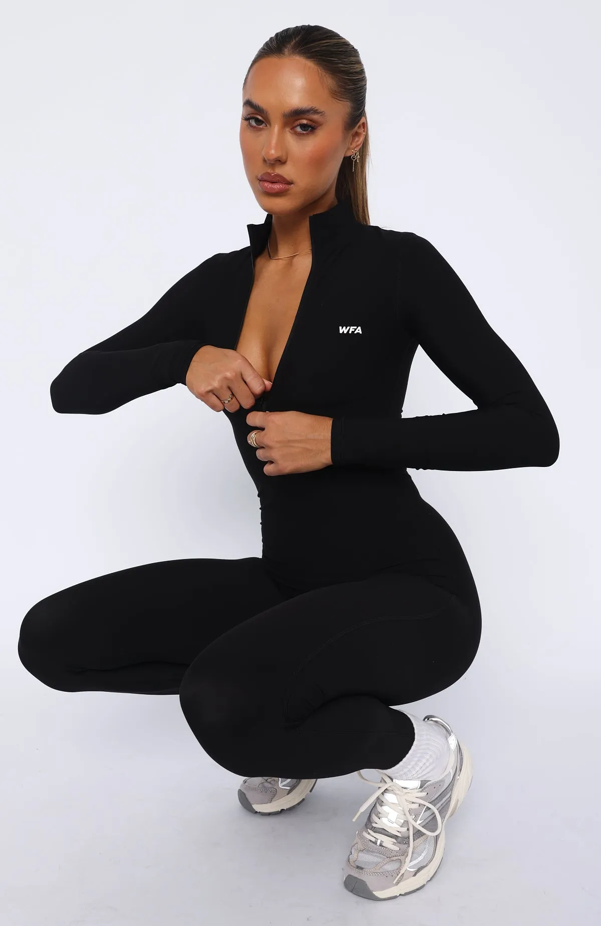 Exceed Long Sleeve Jumpsuit Black