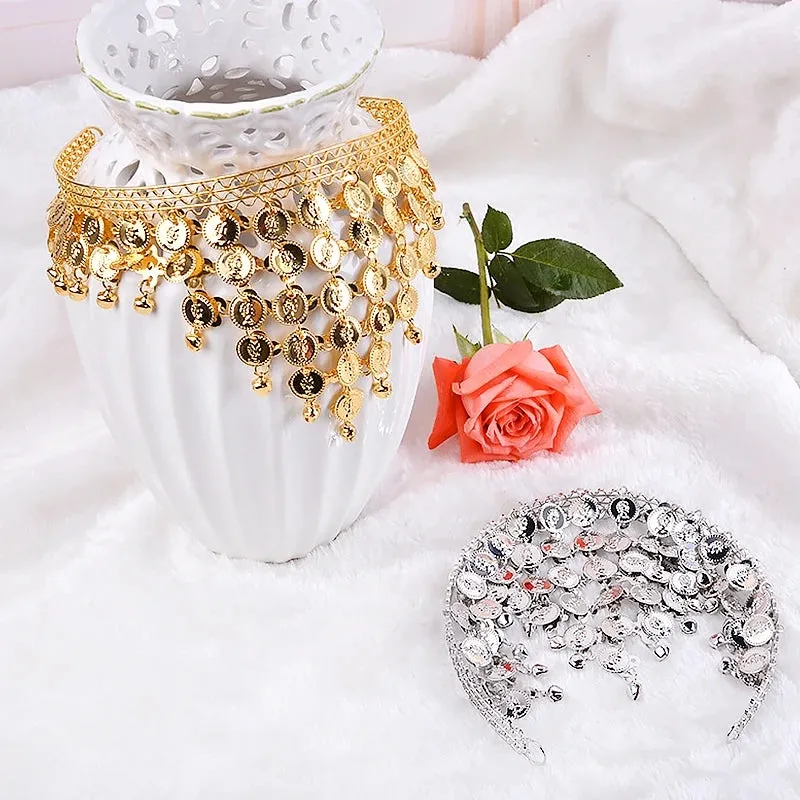 Fashion Metal Coin Head Chain Wedding Hair Accessories