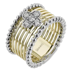 Fashion Ring In 18k Gold With Diamonds