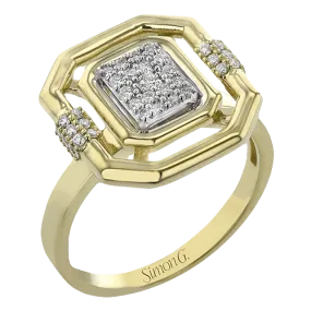 Fashion Ring In 18k Gold With Diamonds