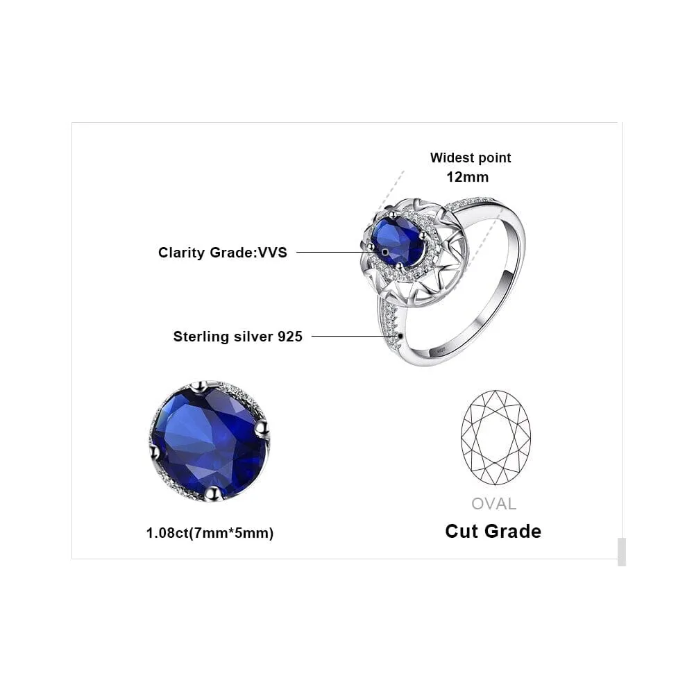 Fashion Statement Created Sapphire Ring - 925 Sterling Silver