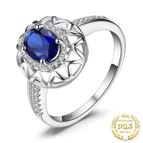 Fashion Statement Created Sapphire Ring - 925 Sterling Silver