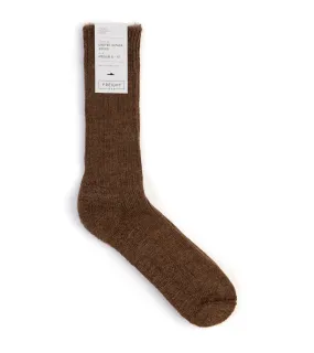 Freight Alpaca Cushion Sole Socks: Brown