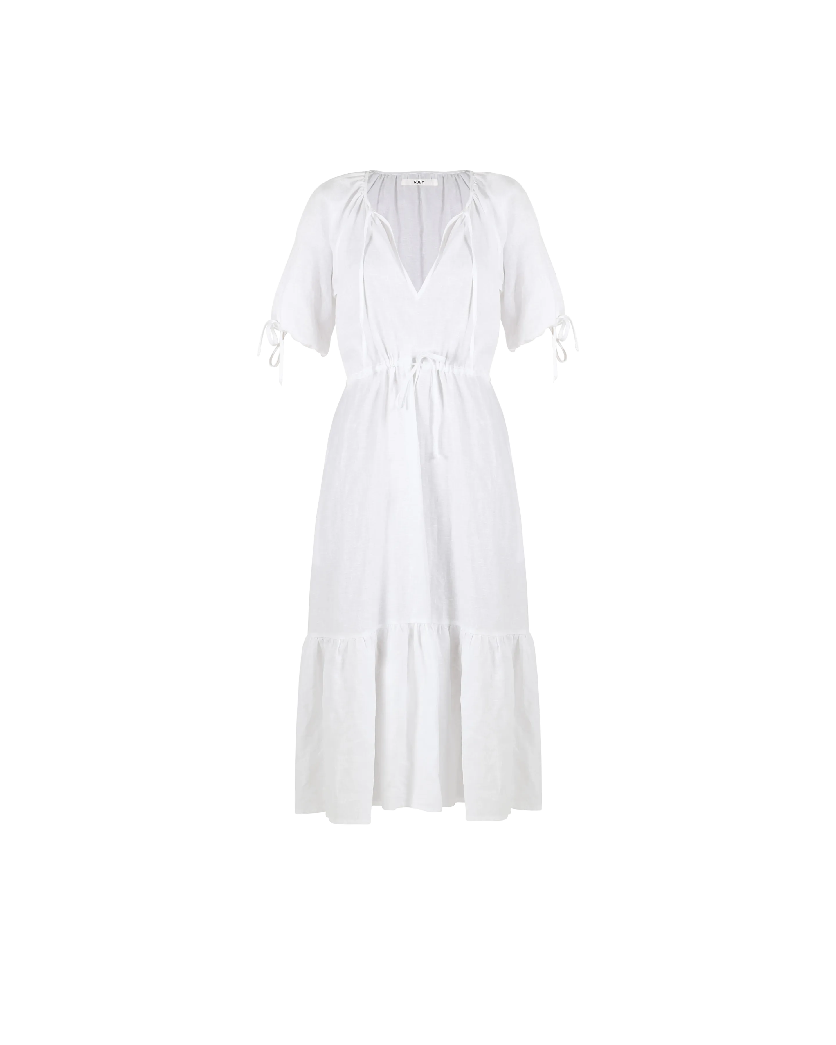 FRESH LINEN DRESS WHITE