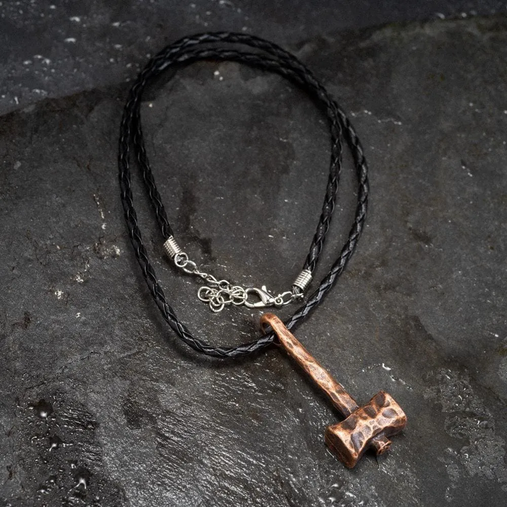 Hammered Style Mjolnir Pendant