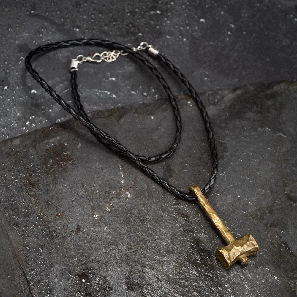 Hammered Style Mjolnir Pendant