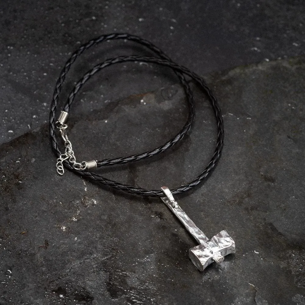 Hammered Style Mjolnir Pendant