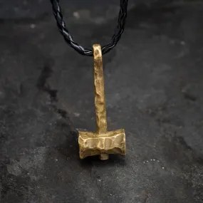 Hammered Style Mjolnir Pendant