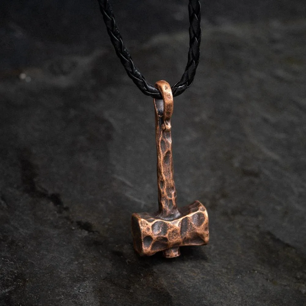 Hammered Style Mjolnir Pendant