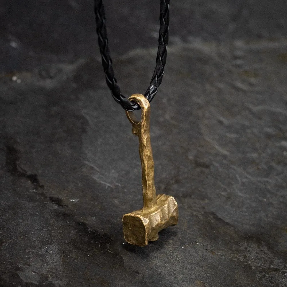 Hammered Style Mjolnir Pendant