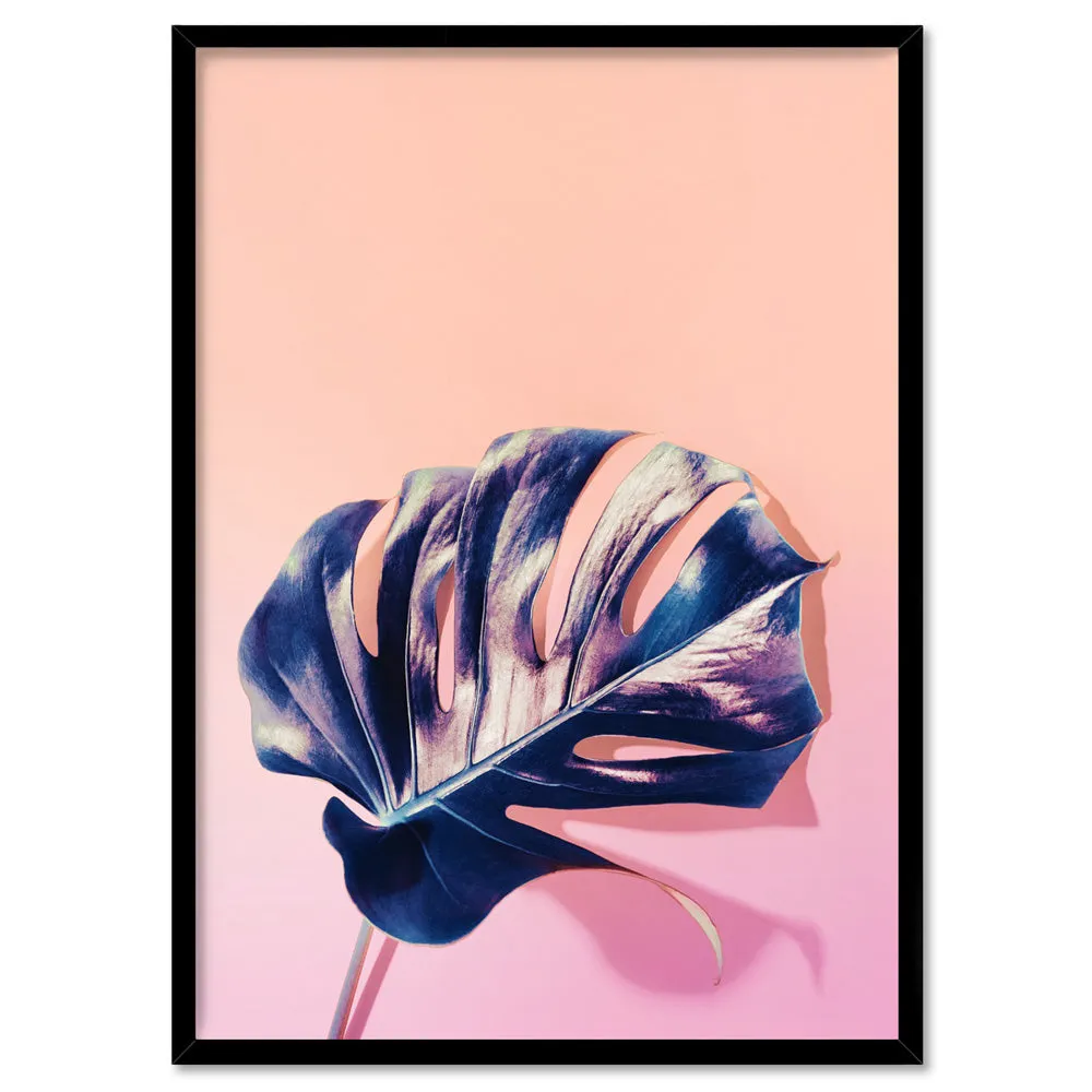 High Fashion Monstera in Holographic - Art Print