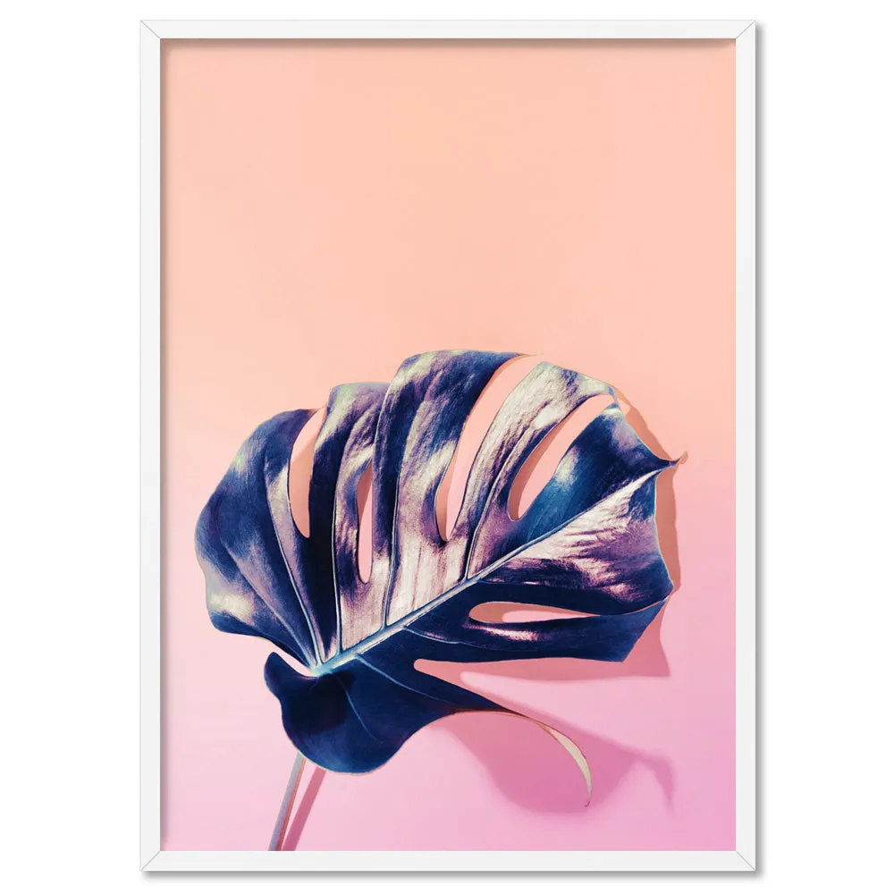 High Fashion Monstera in Holographic - Art Print