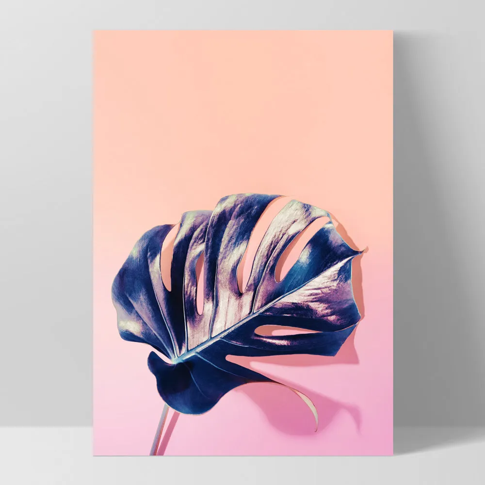 High Fashion Monstera in Holographic - Art Print